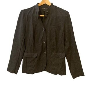Banana Republic Women's Career Jacket Black One Button Knit Size M
